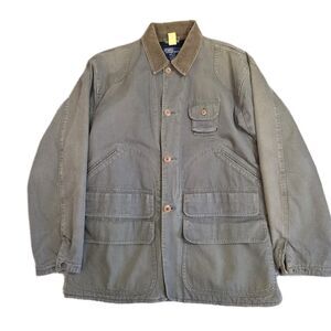 Vintage Polo Ralph Lauren Hunting Field Chore Jacket Mens Med Flannel Wool Lined